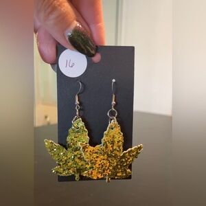 Double Sided Faux Leather Earrings